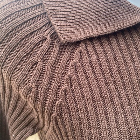 Victoria's Secret (Moda International) Vintage Sweater Dress; Brown; XS w/belt - Picture 5 of 6